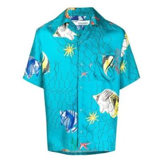 Camisas de bolos de rejilla azul para pantalones cortos SS20