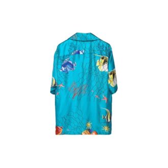 Camisas de bolos de rejilla azul para pantalones cortos SS20