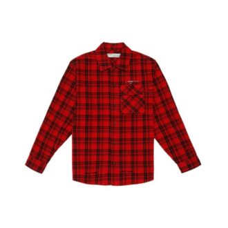 Camisas de franela a cuadros para hombre de Virgil Abloh, color rojo