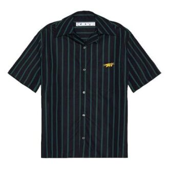 Camisas de manga corta a rayas con cuello cubano para hombre, colección Otoño-Invierno 2020