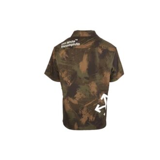 Camisas de manga corta con estampado de camuflaje para hombre de Off-White