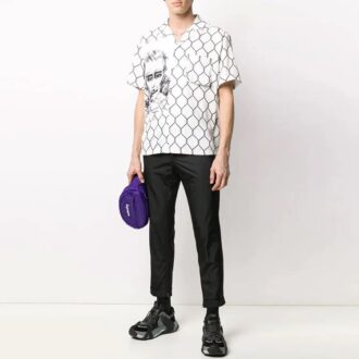 Camisas de manga corta con estampado, versión blanca