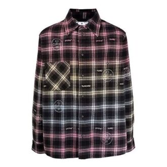 Camisas de manga larga a cuadros con estampado de logotipo, corte holgado, colección Otoño-Invierno 2021
