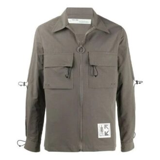 Camisas de manga larga con bolsillos cargo SS21 Gris