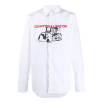 Camisas de manga larga con estampado SS21, color blanco