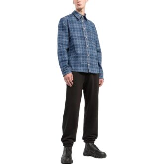 Camisas de manga larga de un solo pecho con estampado de logotipo en la espalda a cuadros de Off-White para hombre, colección primavera-verano 2022, versión Ordinary