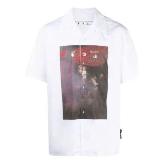 Camisas de Pantalones Cortos con estampado de flechas SS21, versión blanca
