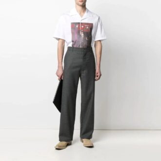 Camisas de Pantalones Cortos con estampado de flechas SS21, versión blanca