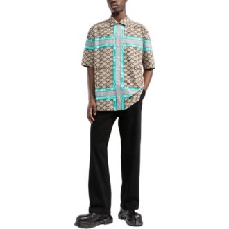 Camisas de Pantalones Cortos Off-White para hombre SS22 con estampado del logotipo de la flecha, color beige