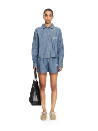 Camisas de pijama de denim de cambray