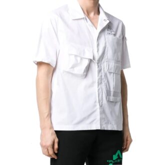 Camisas estampadas pintadas a mano para hombre, blancas