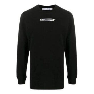 Camisas negras con estampado de logotipo para hombre de Off-White