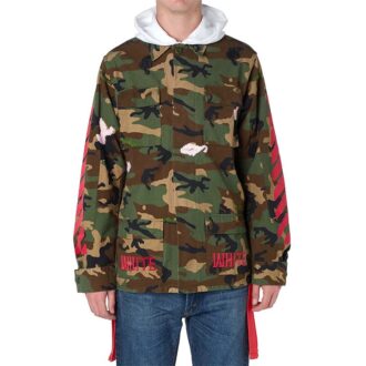 Camisas tipo chaqueta con cinta de camuflaje para hombre