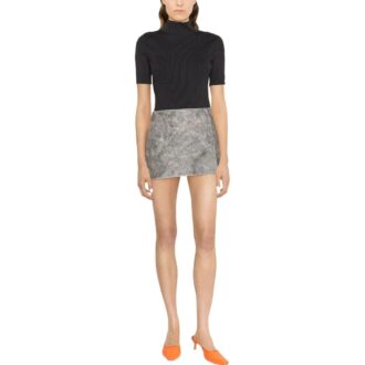 Camiseta acanalada con ribete del logotipo Off-White «Negro»