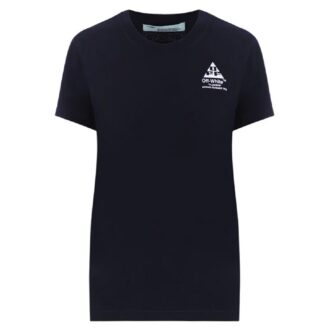 Camiseta ajustada Off-White Carryover «Black Flower Pattems»