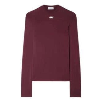 Camiseta ajustada Off-White sin logo «Burgundy»