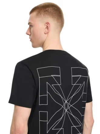 Camiseta ajustada Outline Double Arrow