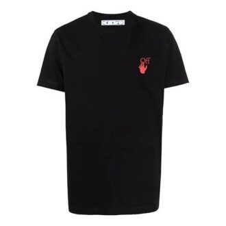 Camiseta ajustada Starred Arrow «Negro/Rojo»