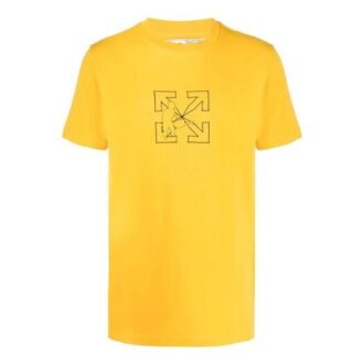 Camiseta amarilla de hombre con logo de Off-White