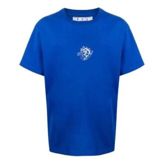 Camiseta azul con estampado de logotipo para hombre de Off-White