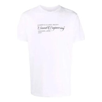 Camiseta blanca de manga corta con cuello redondo y estampado de pintura Off-White para hombre, temporada primavera-verano 2021