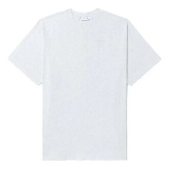 Camiseta blanca de manga corta con cuello redondo y estampado de rayas en la espalda de Off-White para hombre, colección FW22