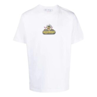 Camiseta blanca de manga corta con estampado de flechas de Off-White para hombre, colección primavera-verano 2022