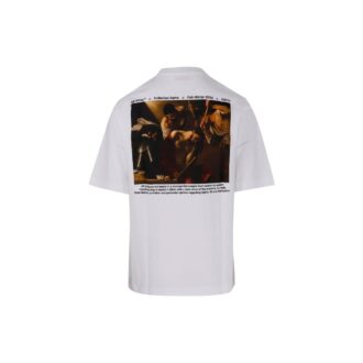 Camiseta blanca de manga corta con estampado de letras del alfabeto SS22
