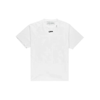 Camiseta blanca de manga corta con estampado del logotipo de Caravaggio en la espalda, colección primavera-verano 2020