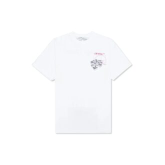 Camiseta blanca de manga corta con estampado en oro amarillo «Golden Ratio» de Off-White para hombre