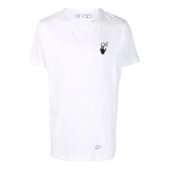 Camiseta blanca de manga corta con logo en el pecho de Off-White para hombre, colección primavera-verano 2022