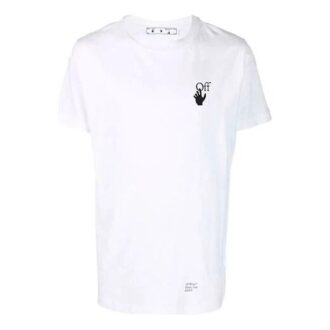 Camiseta blanca de manga corta de color liso con flecha Caravaggio de Off-White para hombre