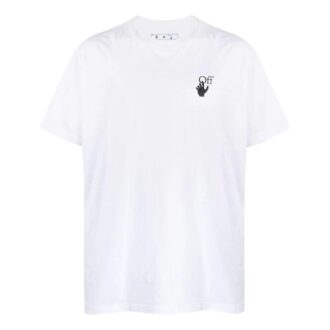 Camiseta blanca de manga corta holgada con estampado de flechas de Off-White para hombre, colección primavera-verano 2022