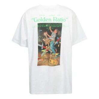 Camiseta blanca de manga corta holgada con pintura de esqueleto de Off-White para hombre C/O VIRGIL ABLOH