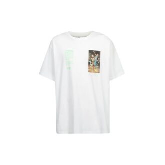 Camiseta blanca de manga corta holgada con pintura de esqueleto de Off-White para hombre C/O VIRGIL ABLOH
