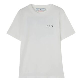 Camiseta blanca de manga corta Off-White para hombre SS22 con el logotipo de la flecha de Caravaggio