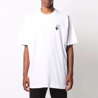 Camiseta blanca de manga corta y corte holgado Off-White para hombre FW21 White Arrow