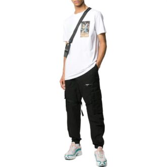 Camiseta blanca de manga corta y cuello redondo con estampado de letras de Off-White para hombre, colección FW22