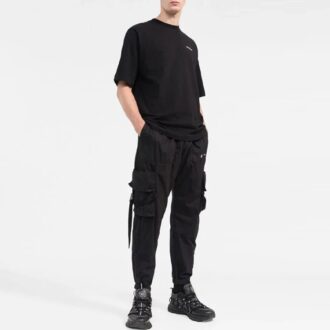 Camiseta casual de manga corta y corte recto para hombre de Off-White con estampado de letras del alfabeto en blanco
