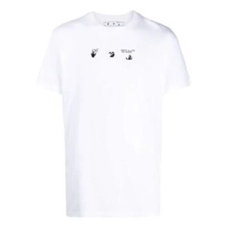 Camiseta casual de pantalones cortos con cuello redondo y estampado, colección primavera-verano 2021, color blanco