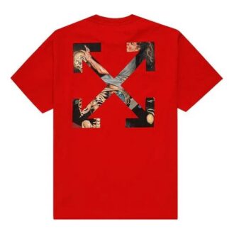 Camiseta con aplique de flecha Arrows para hombre, color rojo