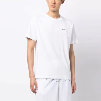 Camiseta con estampado del logotipo en diagonal