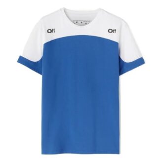 Camiseta con estampado del logotipo y bloques de color «Azul Blanco»