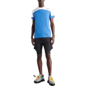 Camiseta con estampado del logotipo y bloques de color «Azul Blanco»