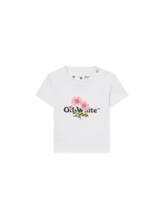 Camiseta con logo de margarita de manga corta