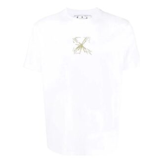 Camiseta de algodón con estampado de flechas «Blanco»
