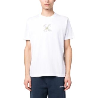 Camiseta de algodón con estampado de flechas «Blanco»