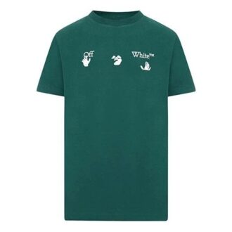 Camiseta de algodón con estampado de logotipo FW20 para hombre, verde