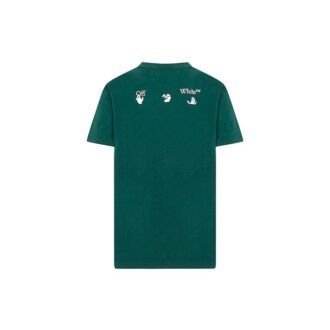 Camiseta de algodón con estampado de logotipo FW20 para hombre, verde