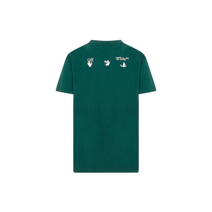 Camiseta de algodón con estampado de logotipo FW20 para hombre, verde